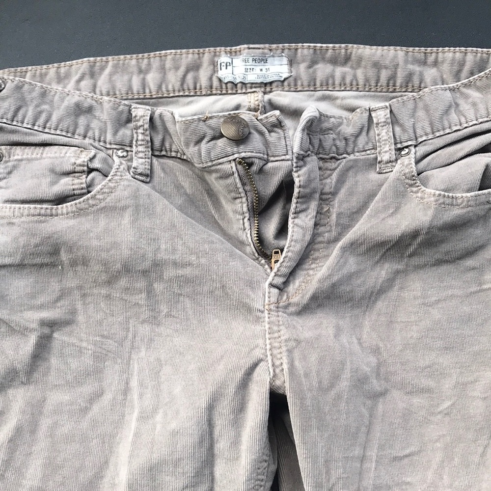 Free People Skinny Leg Low Rise Corduroy Pants